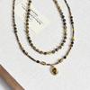 Tiger Eye & Freshwater Pearl Beaded Necklace - Autumn/Winter Style with Titanium Steel Chain