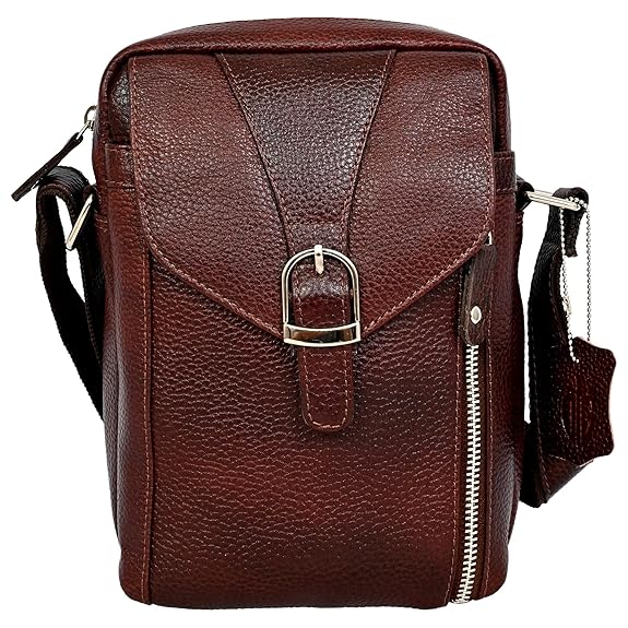 Leather Messenger Crossbody Sling Bag Shoulder Bag Travel Office Laptop Satchel Vintage Casual Business Work Outdoor Side Bag Gift for Men