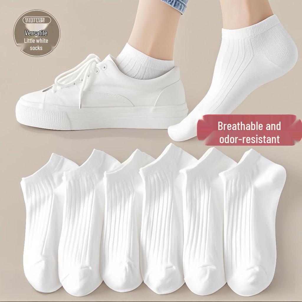 Women's and Men's Odor-Resistant Summer Socks: Breathable, Sweat-Absorbent, Japanese Style Low-Cut Ankle Socks.