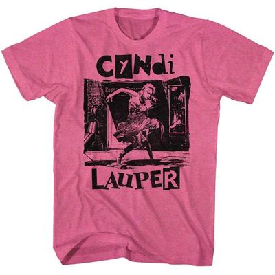 Cyndi Lauper Torn Note Dance Retro Pink Heather T-Shirt Unisex T-Shirt