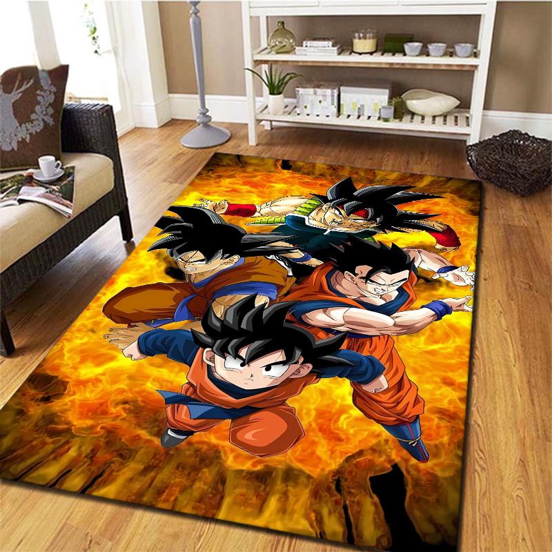 Tappeto Dragon Ball Z per Soggiorno Camera da Letto Casa Decorazione Divano Tappetino Antiscivolo per Gioco Bambini