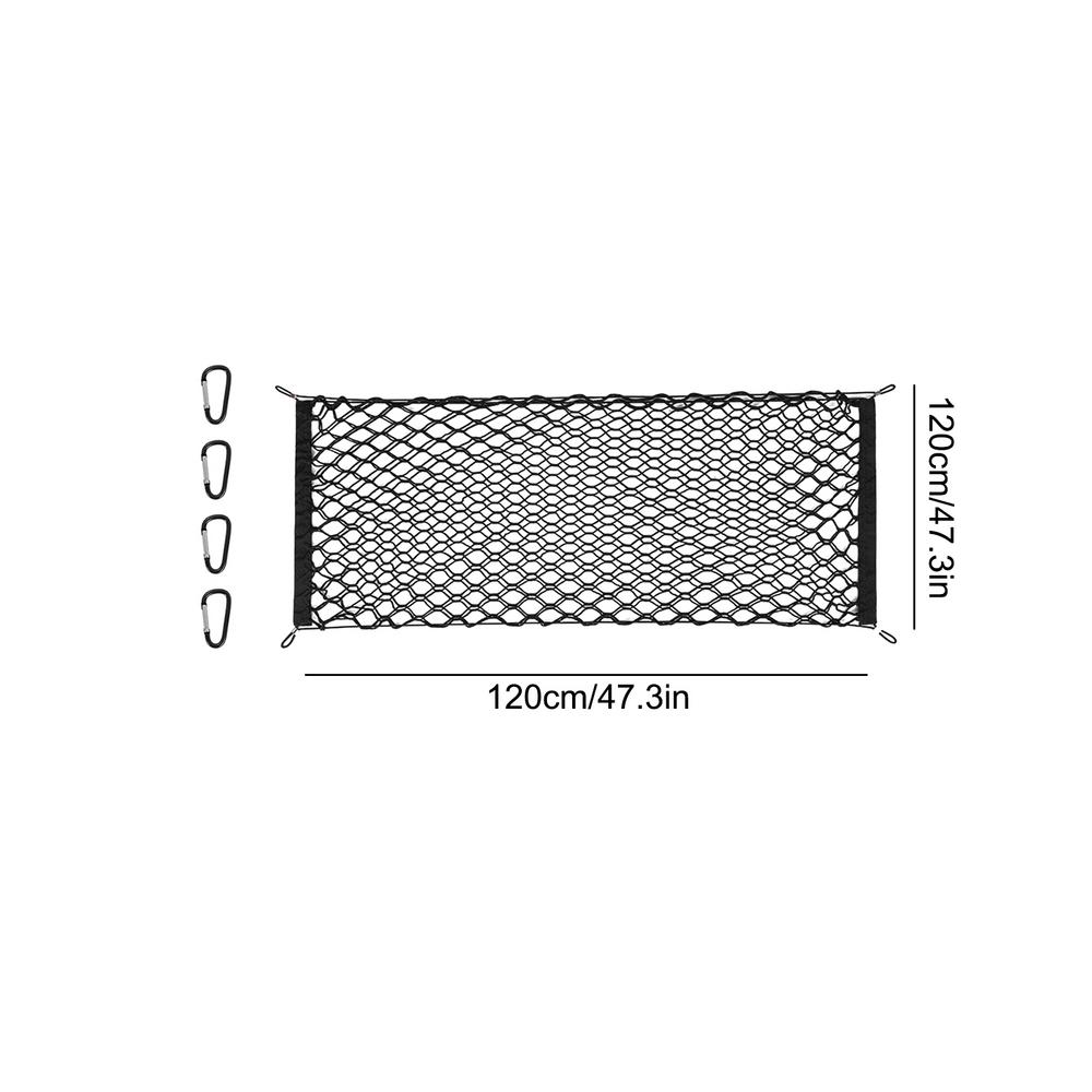 NEW Trunk Cargo Net Flexible Polyester Trunk Net Hook Fixed Universal Car Interior Accessories Multifunctional Roof Storage 05