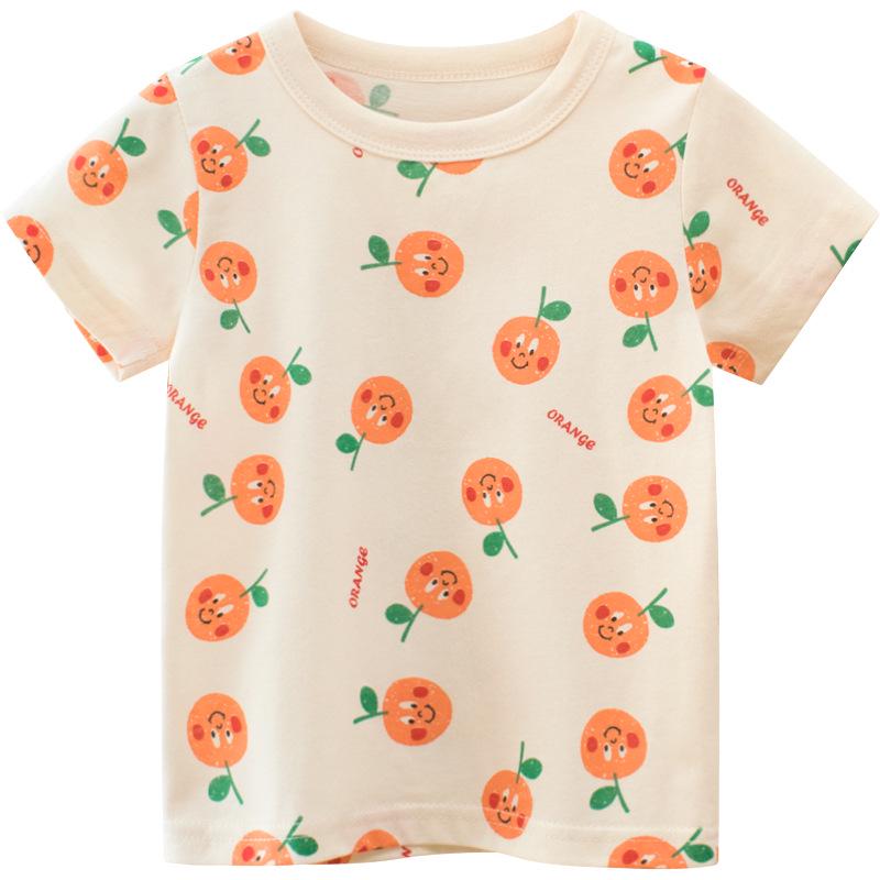 27home Korean Style Girls' Summer 2024 Short-Sleeve T-shirt