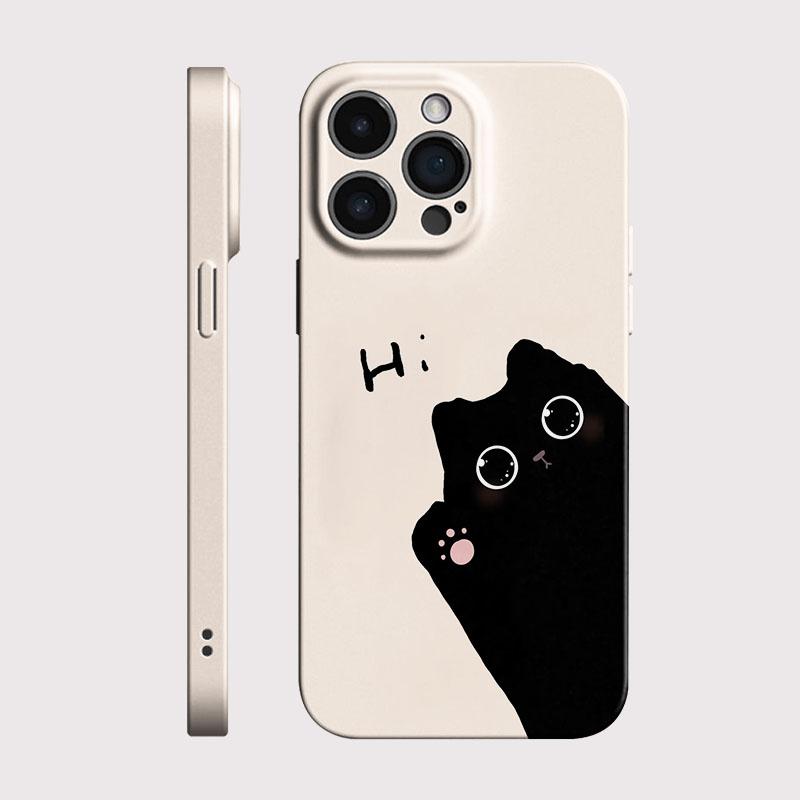 Lovely Black Cat Glossy Film Hard PC Phone Case for Xiaomi Redmi A5 A3 14C 13 12 13C 12C 10C A1 10 9T K40 K30 9C 9A Pro 4G 5G