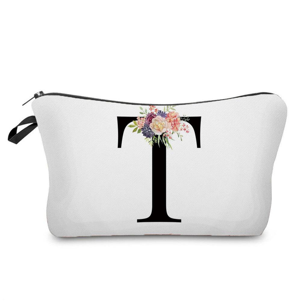 Women Letter Print Cosmetic Bag Toiletries Organize Travel Storage Case  6423 KTB