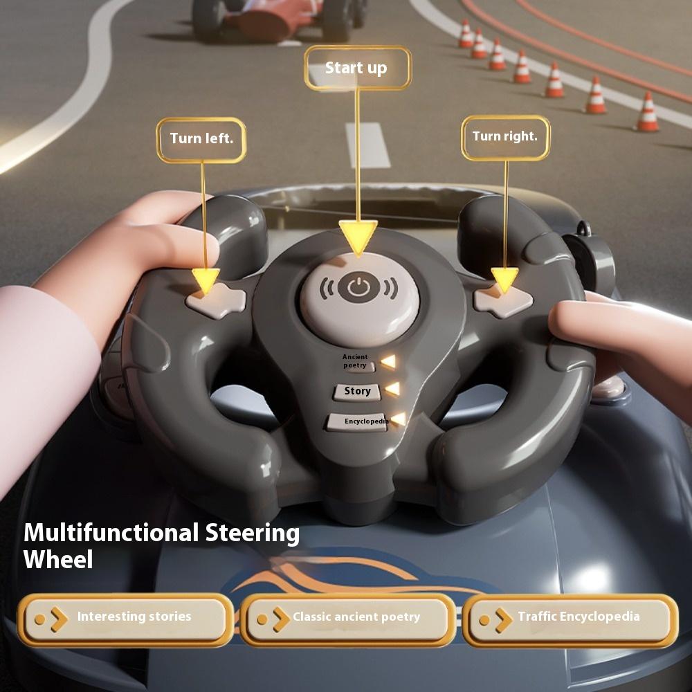 New Racing Adventure Children's Puzzle Board Game Simulation Driving Car Game Console Steering Wheel Toy