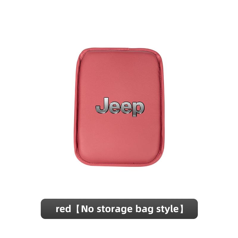PU Car Arm Rest Cushion Storage Pad Armrest Box Protective Cover For Jeep Renegade Compass Grand Cherokee Wrangler Gladiator