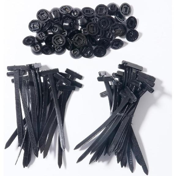 100PCS Nylon Universal Cable Tie Buckle, New Multifunctional Cable Ties Tool Fasteners, UV Resistant Automotive Zipper Clips, Heavy Duty Self-Locking