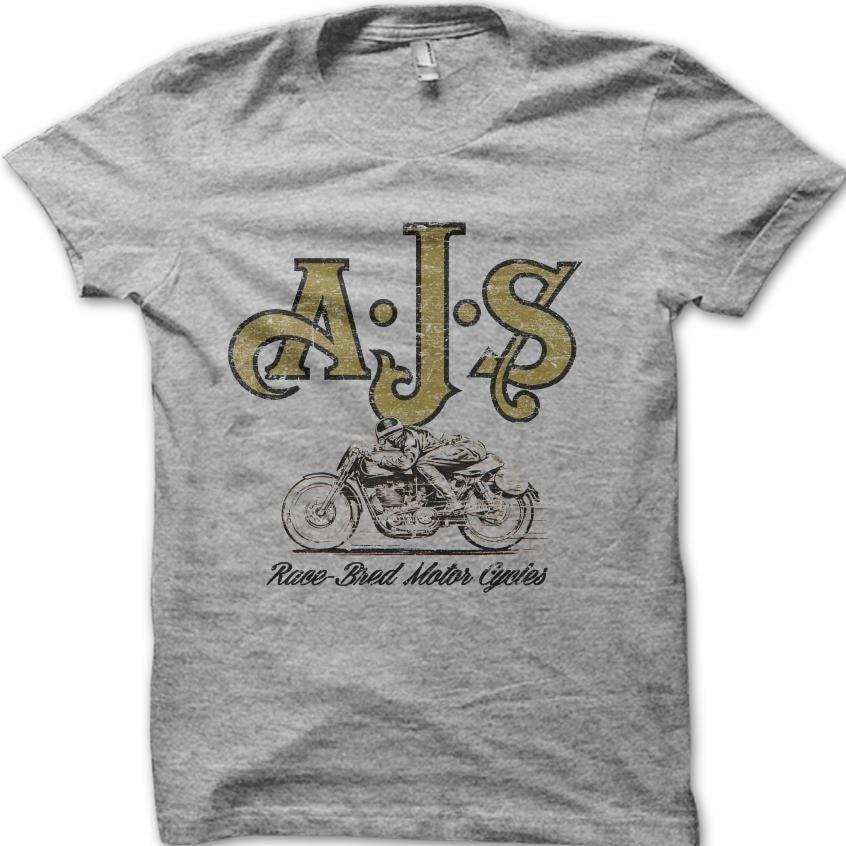 VINTAGE BIKER Ajay Motorcycle Classic Biker T-Shirt 06004 S