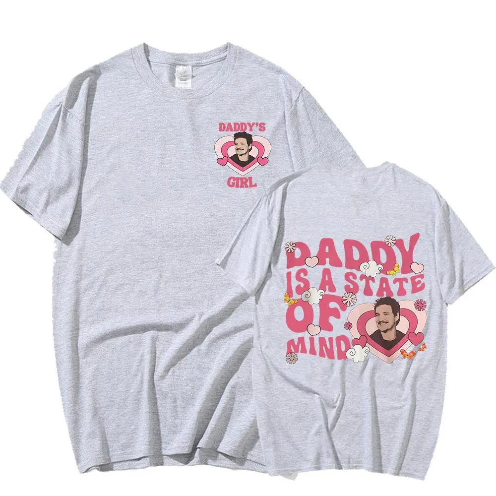 Pedro Pascal Daddy To Stan Umysłu T-Shirt Aktor Filmowy i Telewizyjny T-shirt Moda Damska Casualowe Koszulki z Krótkim Rękawem Streetwear