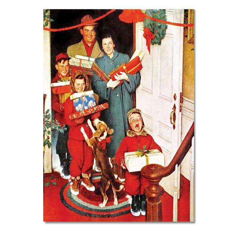 

Винтажная забавная рождественская картина Санта и дети, холст, HD печать, традиционный настенный художественный постер, картина для праздника, домашнего декора, подарок 21x30cm No Frame