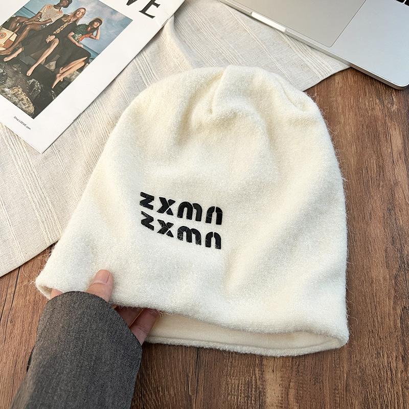 Women's autumn and winter hats, crimped warm knitted hats, ear protectors, cold-proof pullovers, and headcaps for men
