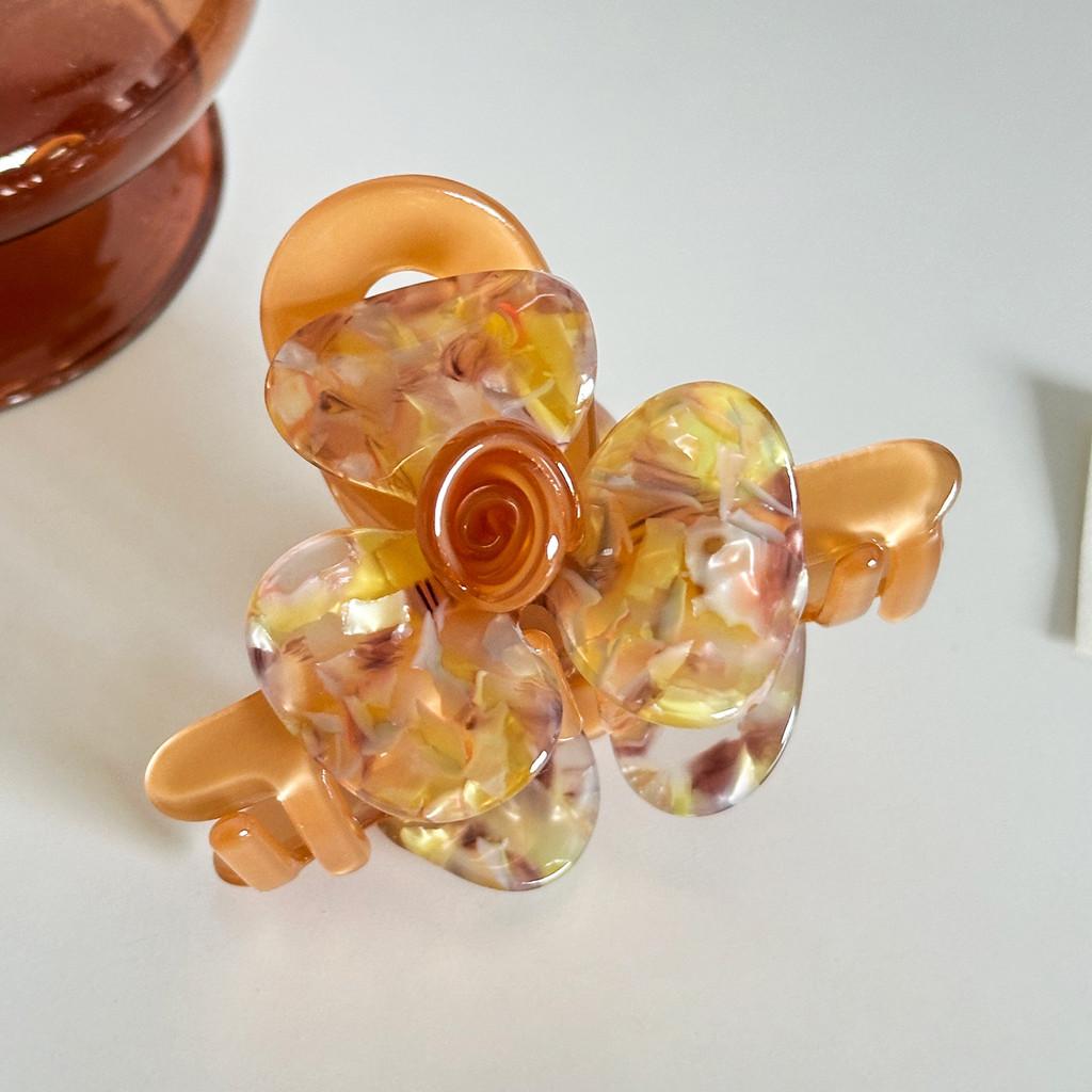 Premium Acetate Flower Hair Accessories For Trendy Half-up Styles In Multiple Vibrant Shades