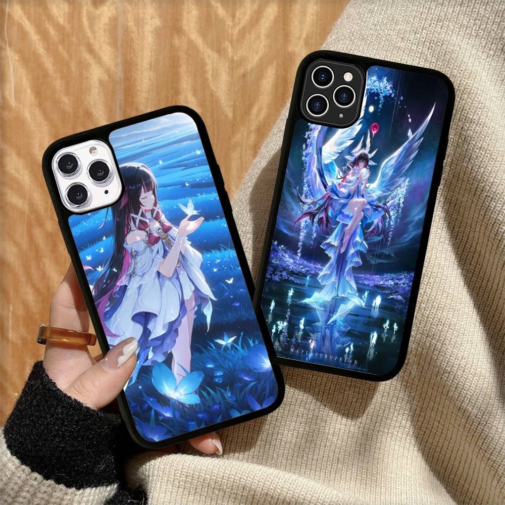 Genshin Impact Columbina PC+TPU Phone Case For iPhone 17 16 15 14 13 12 11 Pro Max Plus Kawaii Cartoon Cover