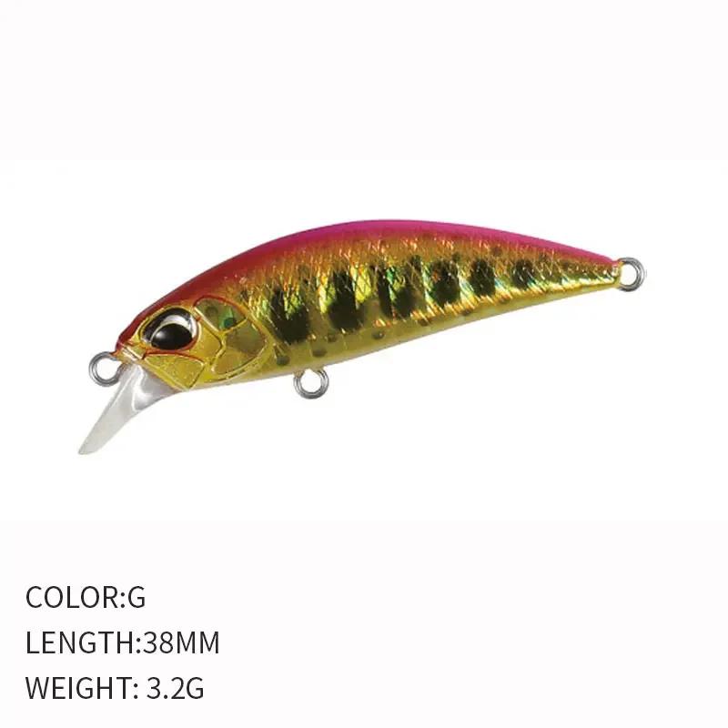 ALASICKAHot 38mm 3.2g Mini Sinking Minnow Fishing Lures Jerkbaits Peche Artificial Bait Wobbler Lure for Trout Bass Carp Fishing