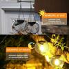 Waterproof Outdoor Solar Hanging Light,Upgraded Metal Hanging Solar Lights Lantens for Outside Decorative Lanterns for Garden Yard Patio