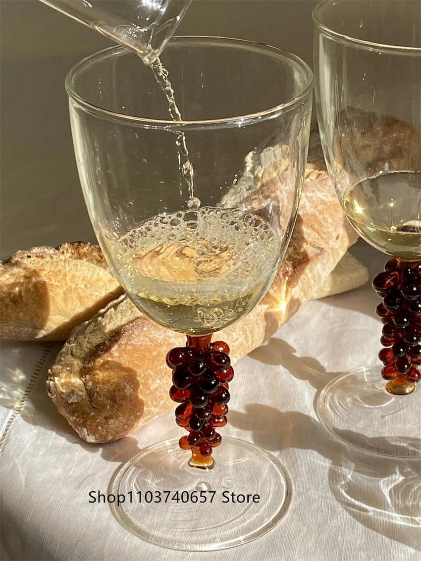 

Creative French Romantic Ins Style Wine Glass Light Luxury Round Glass Champagne Glass Simple Cocktail Cup 301-400ml