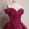 Cross-border Shiny Pitaya Puffy Skirt Wedding & Evening Gown