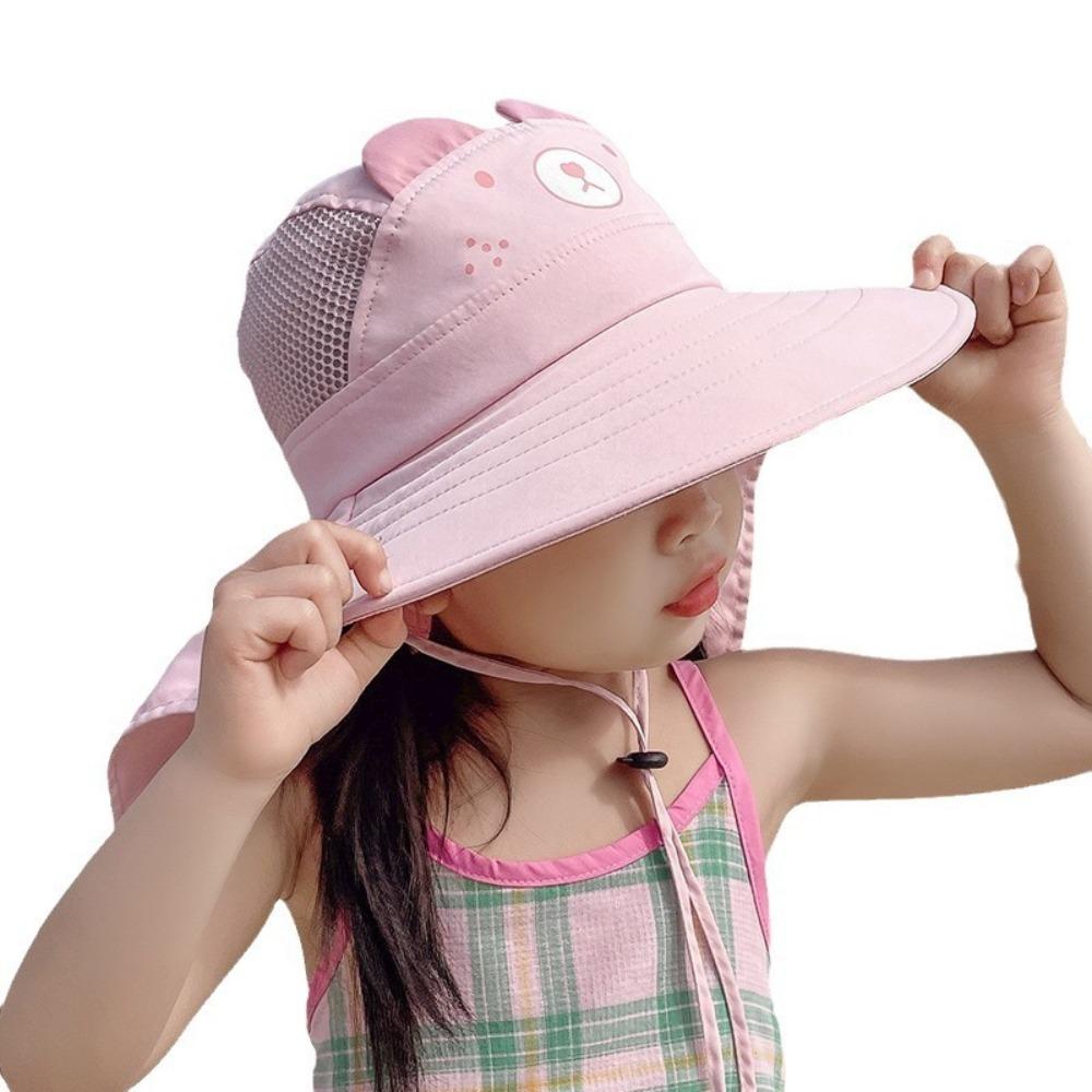 Mesh Children Sun Hat UV Protection Wide Brim Bucket Hat Fashion Baby Fisherman Cap  Girls