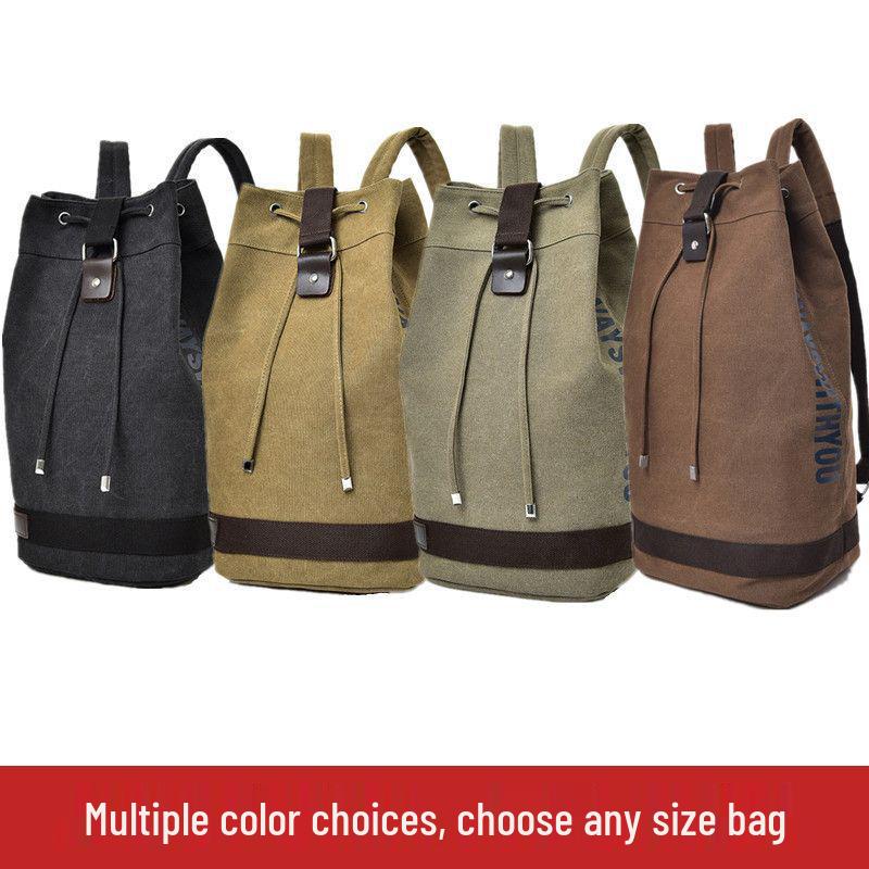 Men's Large Canvas Backpack - Outdoor Sports & Travel School Bag