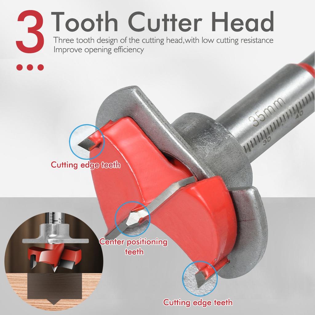 New 35mm Hinge Drill Guide Sets Door Hinge Drill Hole Cutter Concealed Hinge with Bit Positioner for Furniture Wood