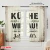 2pcs 2D Flat Printing Curtains Kitchen Like A Pig Polyester Without Electricity Festive Curtains for Entryway Room Parties