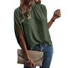 Damen Freizeitmode Rundhals Träger Halbsleeve Hemd T-Shirt Top