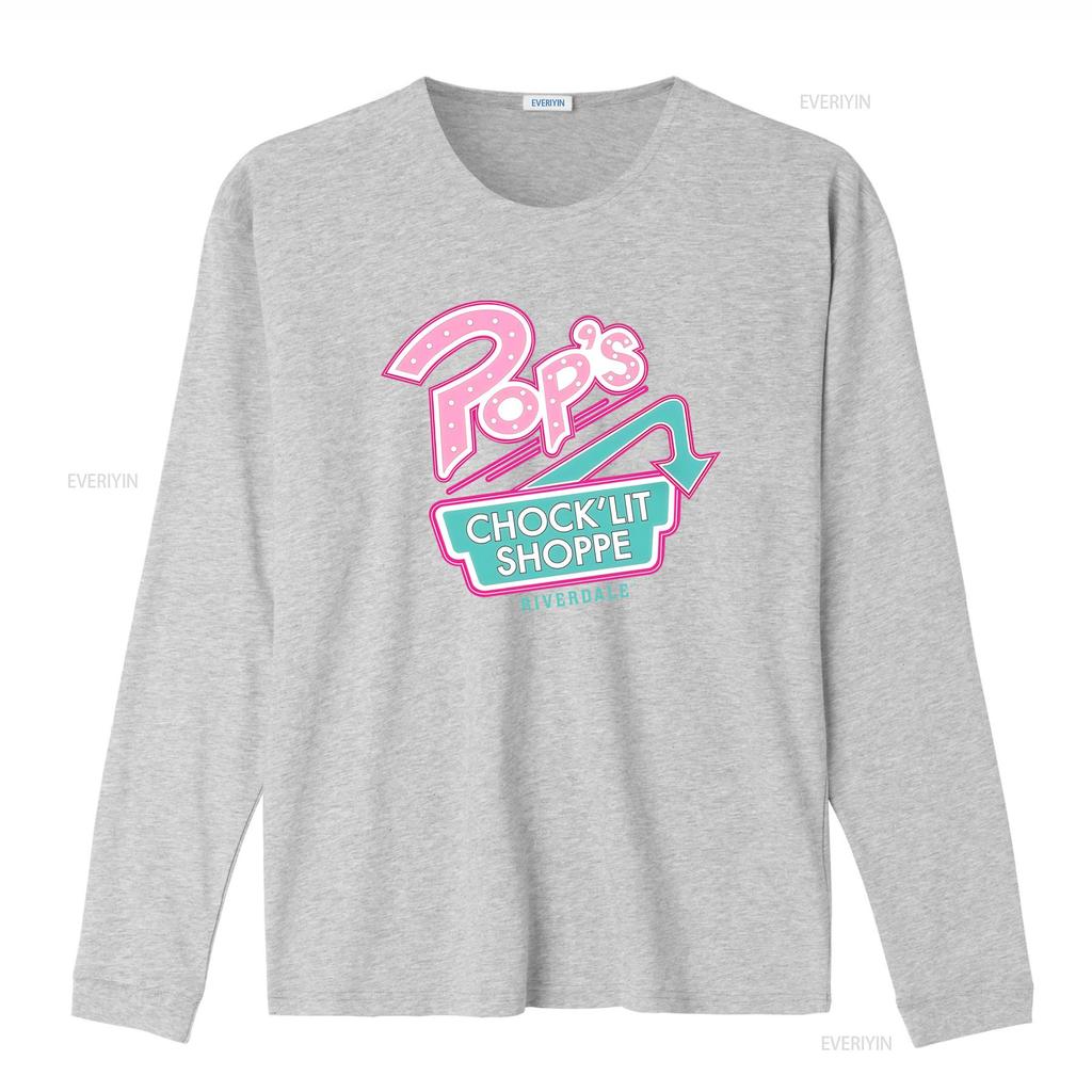 Riverdale Mens Pops ChockLit Shoppe Logo T Shirt Vintage Washed Stretched Versatile Top For Everyday Wear Homme