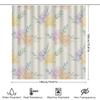 Handmade Shower Curtain Flower Print Waterproof Fabric Decorative Bathroom Accessories Home Decoration Customizable Size Availab