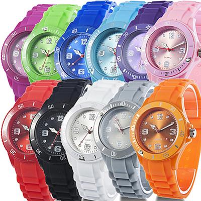Silikon-Jelly-Armband, lässige Quarz-Armbanduhr, analoge Armbanduhr, Geschenk