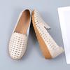 Damen Mokassins Fahrschuhe Lässige Slipper Loafer Damen Minimalistische Ballerinas Weiche Sommer Lochmuster Laufschuhe für Mutter