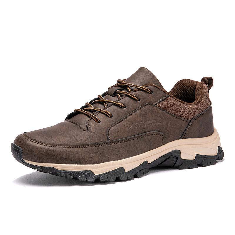 TRONG CAVARY Men's Shoes Leather Waterproof Sports Shoes Men's Deodorant Casual Middle-aged and Elderly Running Large-size Board Shoes