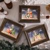 Christmas decorative photo frame, crystal luminous wind lantern, music box, high-end Christmas gift music box, snowy Christmas ornaments