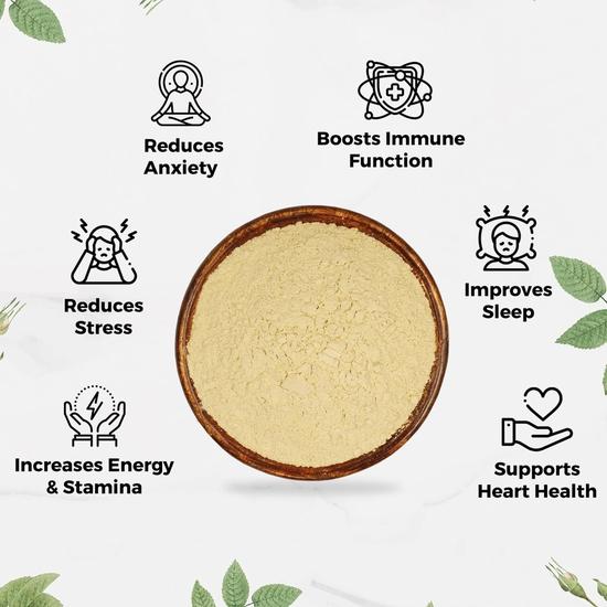 CARMEL ORGANICS Ashwagandha Root Powder, 100 Grams, Jaivik Bharat Certified, Pure Natural |  Ashwagandha Podi/Amukkara Kizhangu/Asvagandha Churna