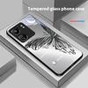 Metallic Butterfly For Xiaomi Redmi 13C Note13 12 Pro Plus 5G Note 9 13T Pro POCO X6 F5 F6 Black Tempered Glass Phone Case