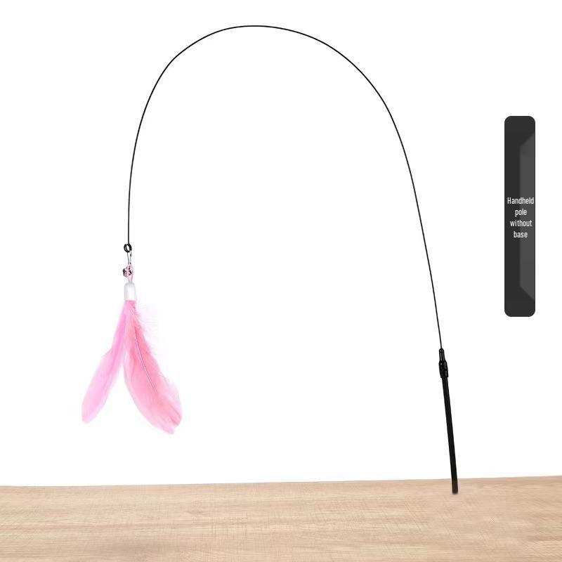 

Игрушка для развлечения кошек: Прочная присоска, стальная проволока, перо и колокольчик для саморазвлечения и борьбы со скукой