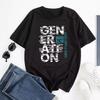 Men's GENER Printed Loose Round Neck Fashion Short Sleeved T-shirt for Men Shirt