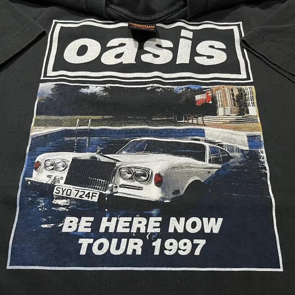 Oasis Be Here Now Tour 1997 Vintage Size L 90s Band Single Stitch Shirt REPRINT