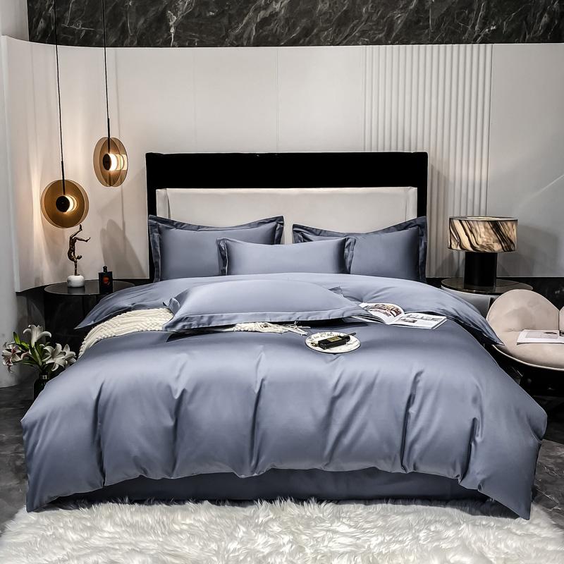 100% Egyptian Cotton Duvet Cover Luxury Solid Color Comforte Quilt Cover for Single Double Queen King Bed Soft Skin-friendly 1pc