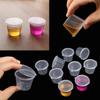 30Pcs Disposable Takeaway Plastic Food Containers Palette Sauce Cup Pigment Paint Box