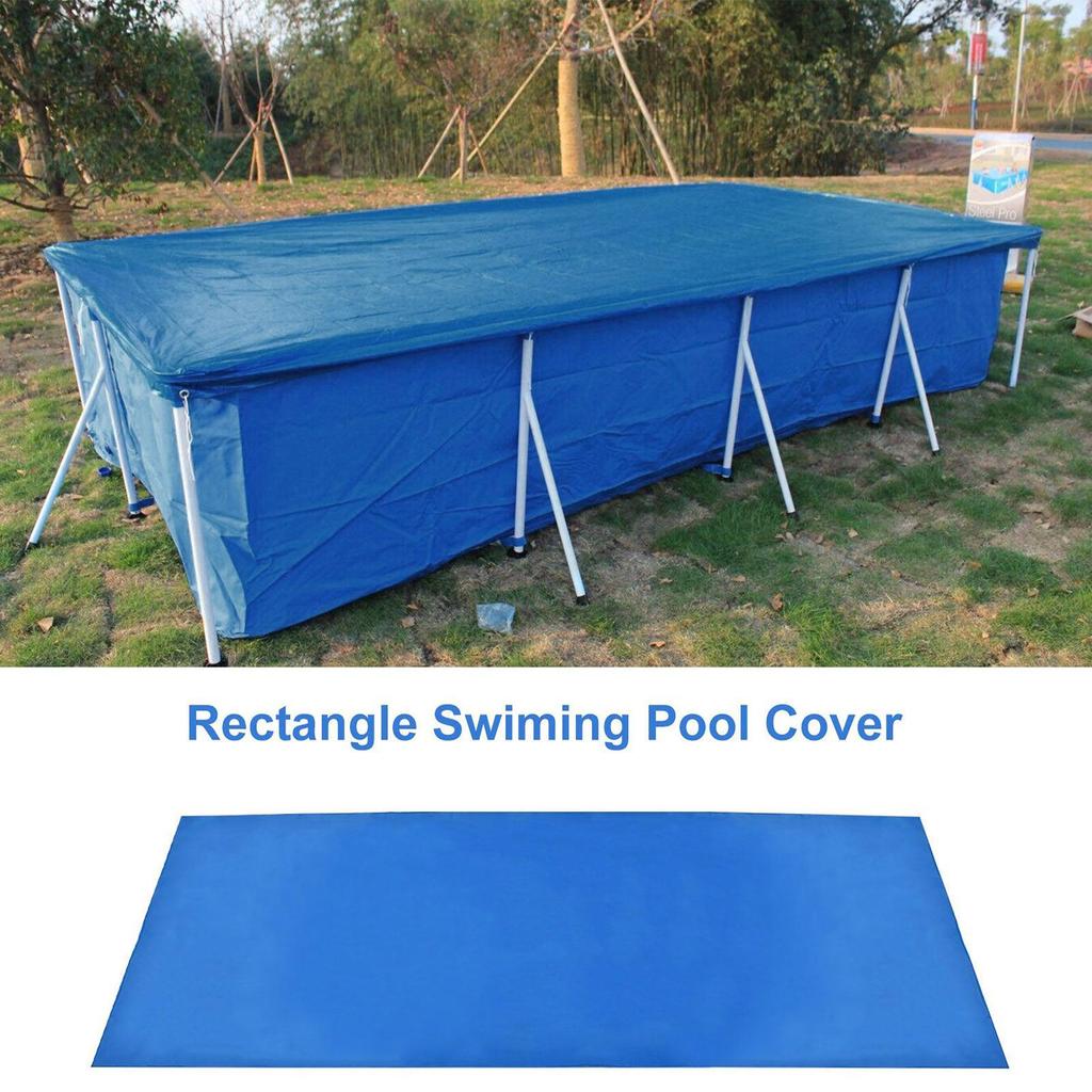 Pool Covers 400x211cm Rectangular Hot Tub Covers Reinforced Weatherproof Hot Tub Blanket for Outdoor Backyard Courtyard Summer