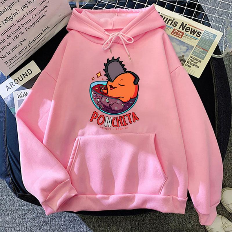 New Anime Pochita Hoodies Women Men Teens Casual Personality Pullover Fashion Long Sleeve Sweatshirt