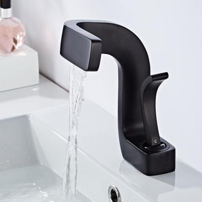 BAKALA Bathroom Basin Faucet Black/Chrome/White Brass Material Sink Mixer Tap Hot & Cold Sink Faucet Bathroom Lavotory Faucet
