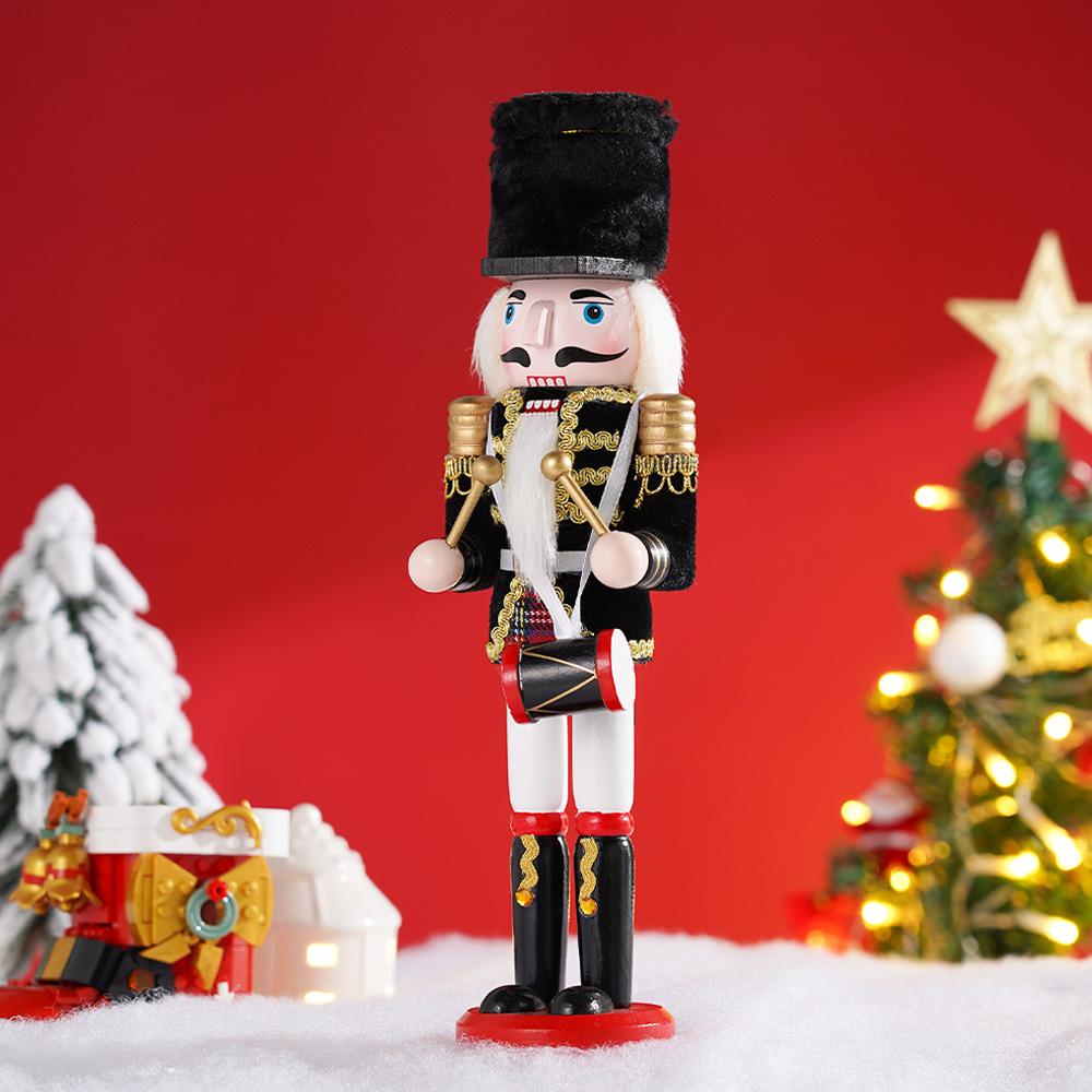 

30cm Handicraft Nutcracker Soldier Colorful Painted Christmas Decorations Holiday Ornaments Xmas Gift Festive Home Office Decor