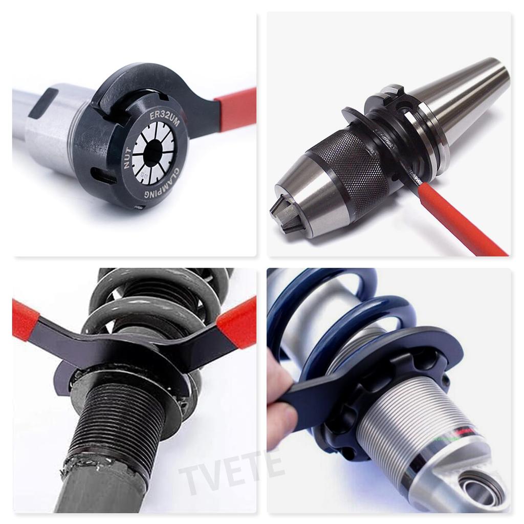 TVETE Haken Gewindefahrwerk Stift Demontage Höhenverstellung Hochkohlenstoff Hoch Robust und Einfach Automobil Handwerkzeug Schraubenschlüssel, Schraubenschlüssel, Gabelschlüssel, 28-32 mm, C-Typ