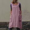 New Fashionable Women's Cotton And Linen Loungewear Loose Long Tops