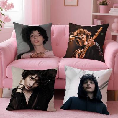 Finn Wolfhard Kissenbezug Muster Bedruckter Kissenbezug für Wohnzimmer Sofa Kissenbezug & Schlafzimmerdeko