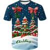 Santa Claus Christmas Print Short Sleeve for Boys Girls Cute O-Neck Pullover Tees Casual Loose Children's Top Children's T-Shirt