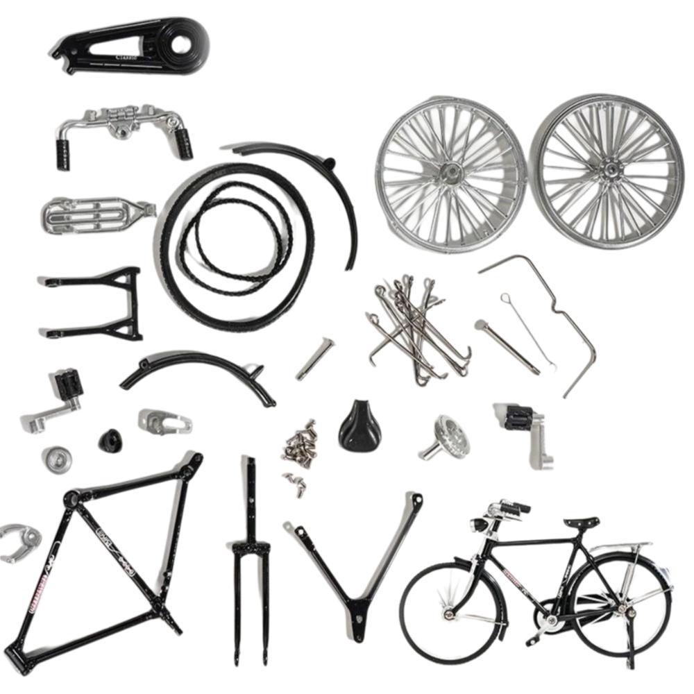 1:10 Scale Simulation Bike Model Kit Retro Mini 28 Big Bar Bicycle  For Exhibits