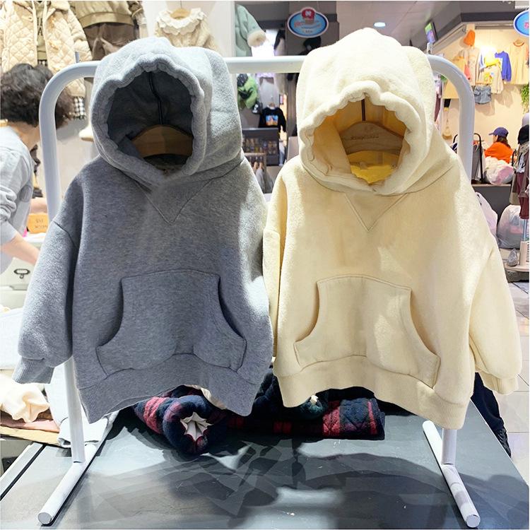 Kids' Winter Casual Korean-Style Fleece Sweater Sports Suit for Boys & Girls